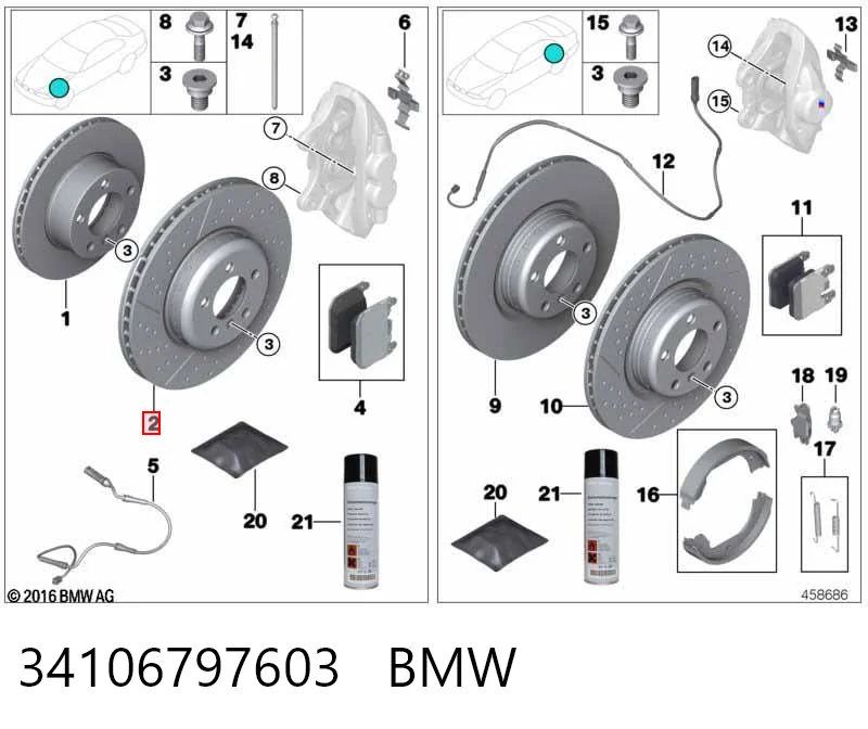 34106797603 BMW Discos