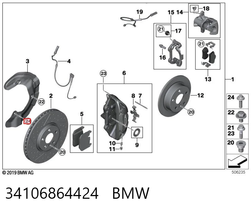 34106864424 BMW Pernos de culata