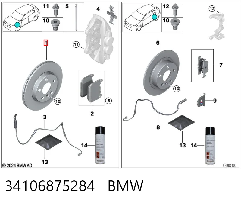 34106875284 BMW Discos