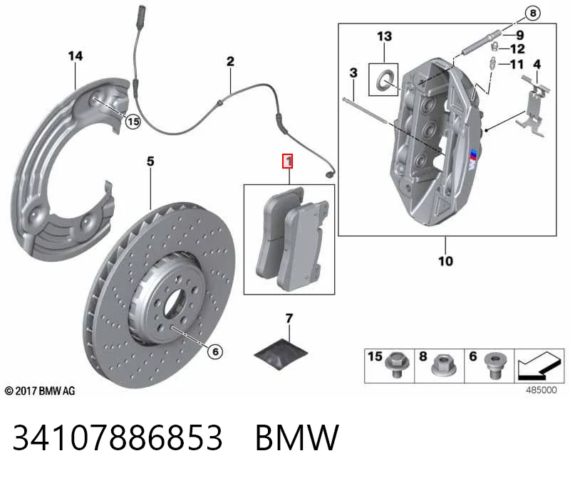34107886853 BMW Pastillas delanteras