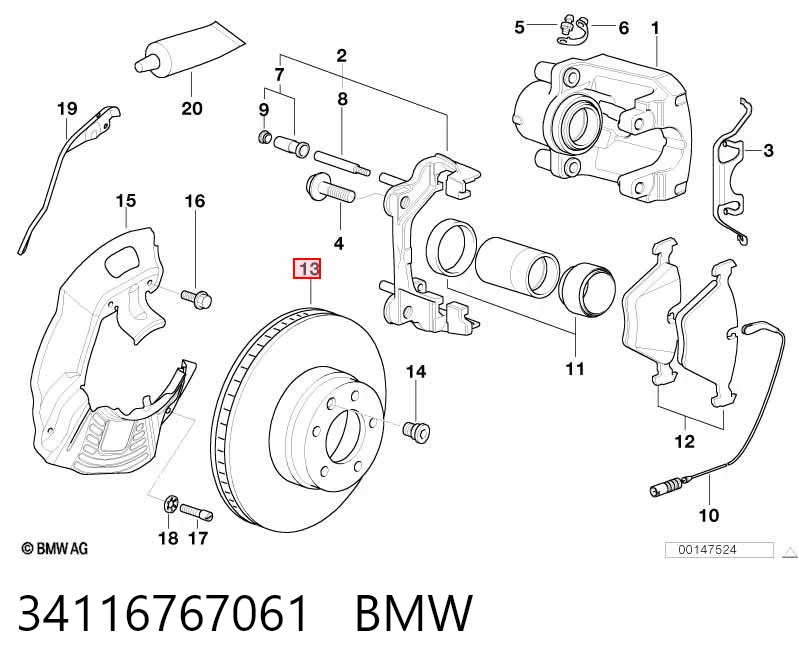 34116767061 BMW Discos