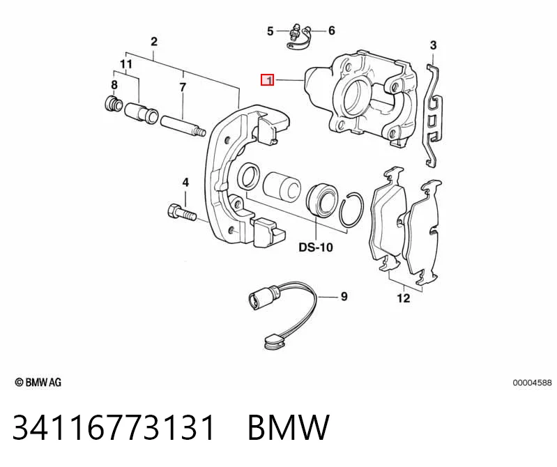 34116773131 BMW Pinza de freno delantera izquierda