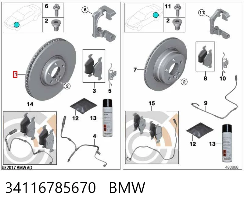 34116785670 BMW Discos