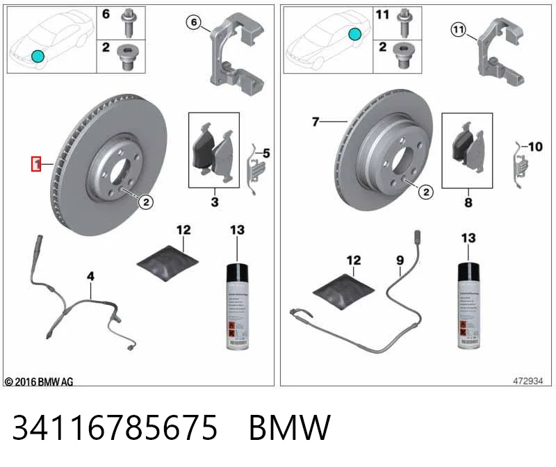34116785675 BMW Discos