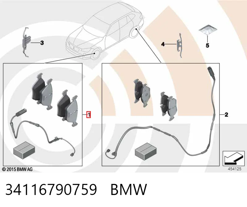 34116790759 BMW Pastillas delanteras