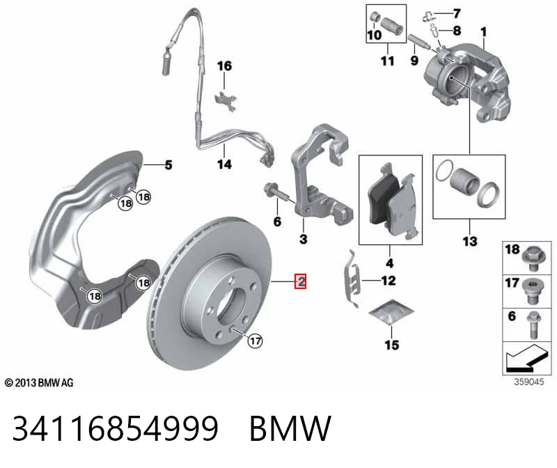34116854999 BMW Discos