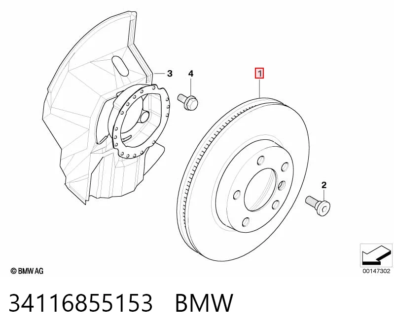 34116855153 BMW Discos