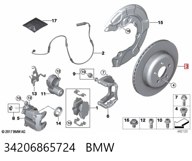 Comprar Disco de freno trasero BMW 3 G21, G81 a bajo precio