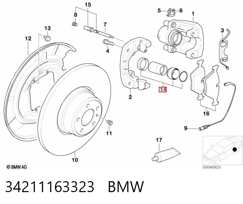 Comprar Juego de reparación de pinza de freno trasero BMW 7 E38 a bajo precio
