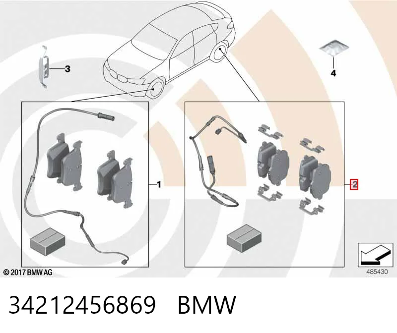 34212456869 BMW Pastillas freno traseras