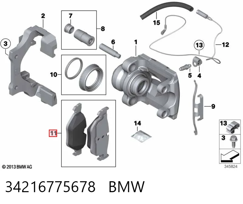 34216775678 BMW Pastillas freno traseras