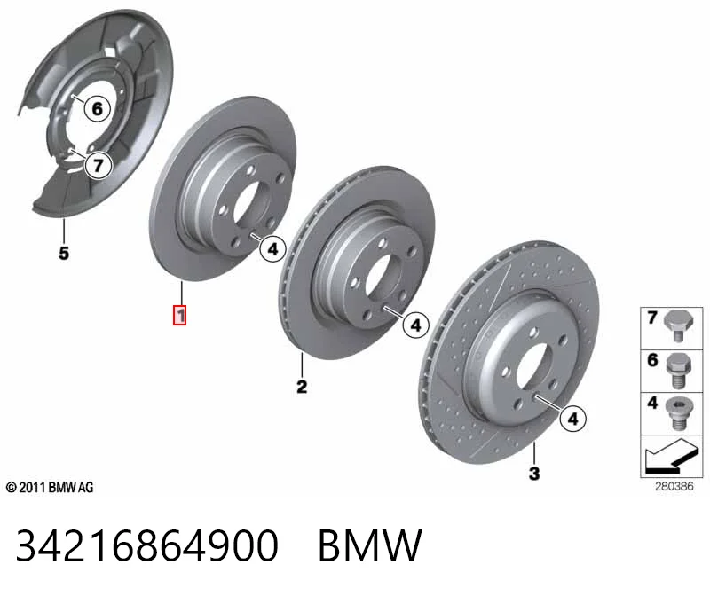 34216864900 BMW Freno de disco trasero