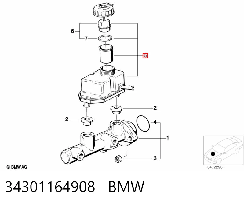 Comprar Depósito del líquido de frenos del cilindro maestro BMW 5  E39 a bajo precio