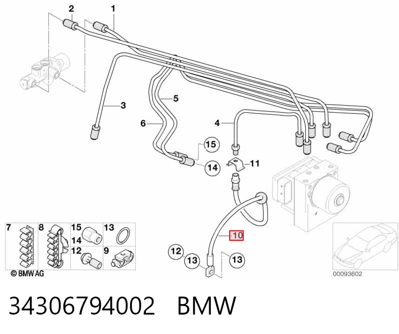 Tubo flexible de frenos delantero para Mini Cooper  (R50, R53)