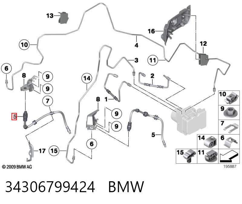 Latiguillos de freno delantero para BMW X1 E84