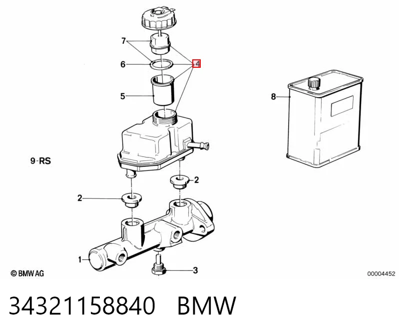 Comprar Depósito del líquido de frenos del cilindro maestro BMW 5  E34 a bajo precio