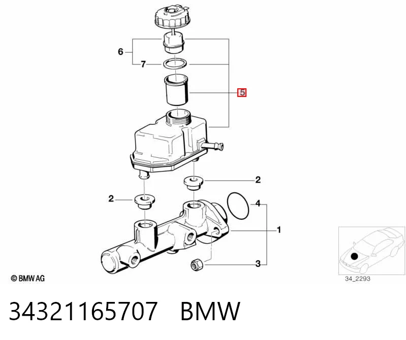 Comprar Depósito del líquido de frenos del cilindro maestro BMW X5 E53 a bajo precio