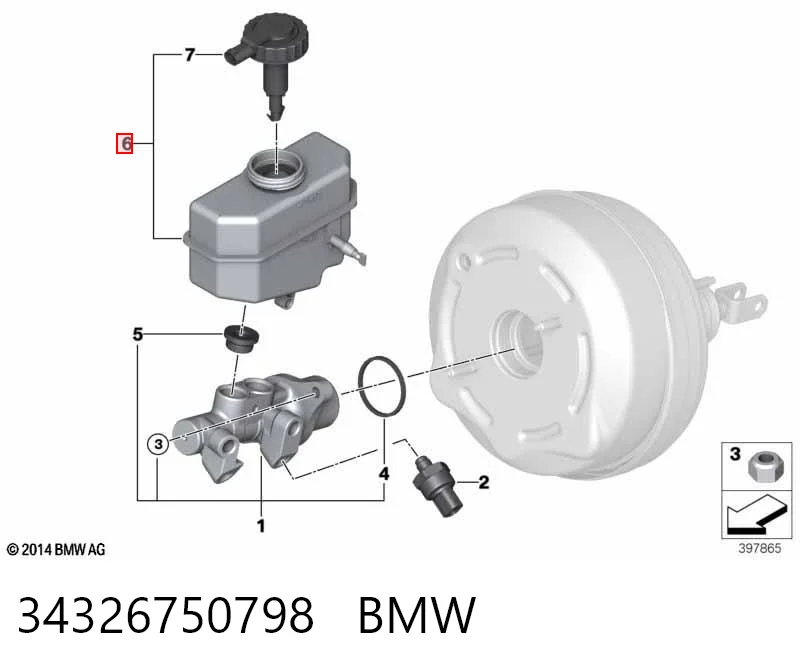 Comprar Depósito del líquido de frenos del cilindro maestro BMW 3 E46 a bajo precio