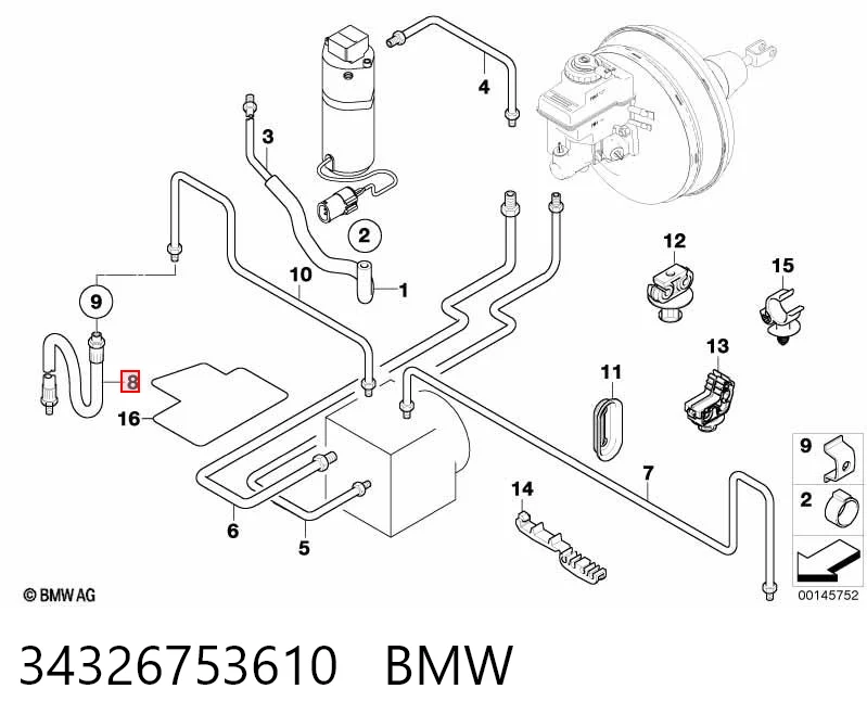 Tubo de frenos delantero BMW 7 (2001-2008)