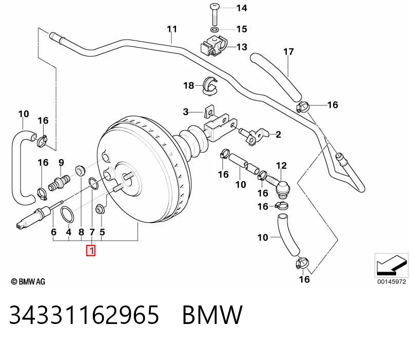 34331162965 BMW Servofreno