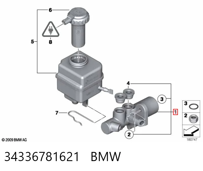 34336781621 BMW Cilindro principal de frenos