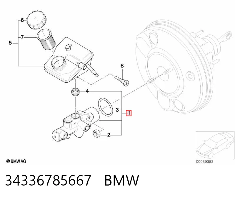 Cilindro principal de frenos Mini Cooper  (2001-2006)