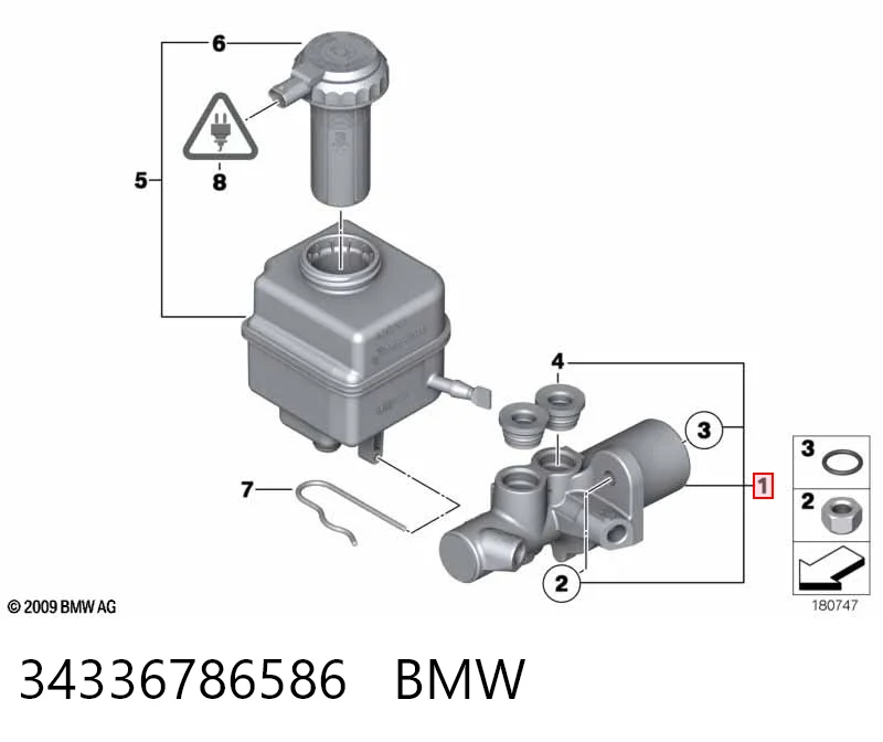 34336786586 BMW Cilindro principal de frenos