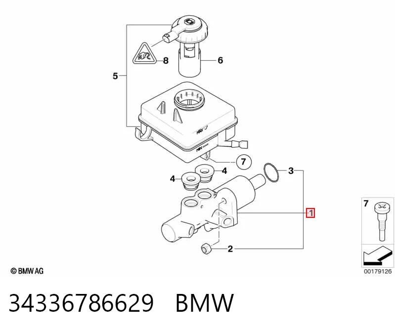 Cilindro principal de freno para BMW X3  (E83)