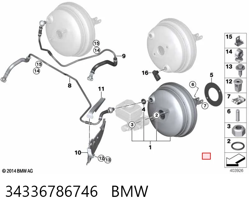 34336786746 BMW Sensor de presión del sistema de frenos neumáticos