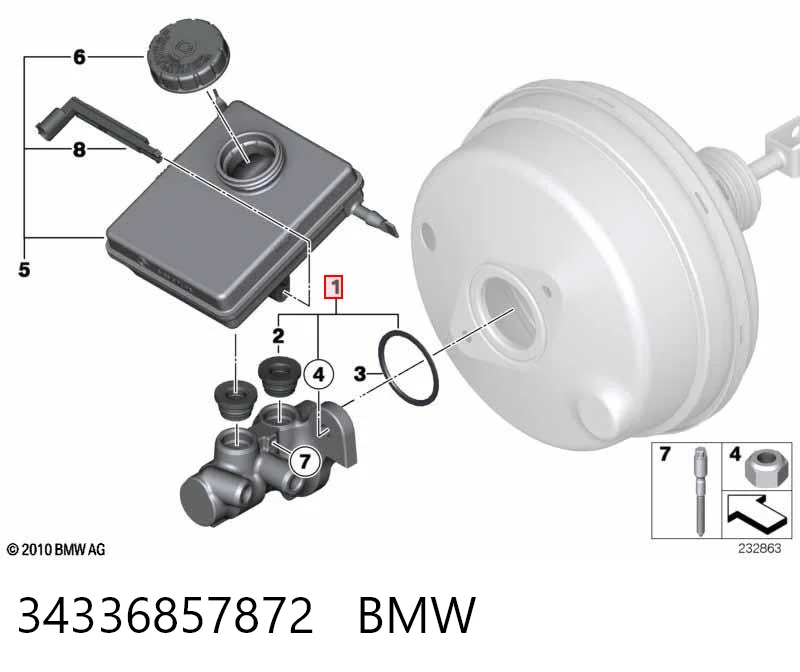 34336857872 BMW Cilindro principal de frenos