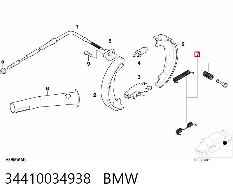 Juego de montaje, zapatas de freno traseras para BMW 3 (E46)
