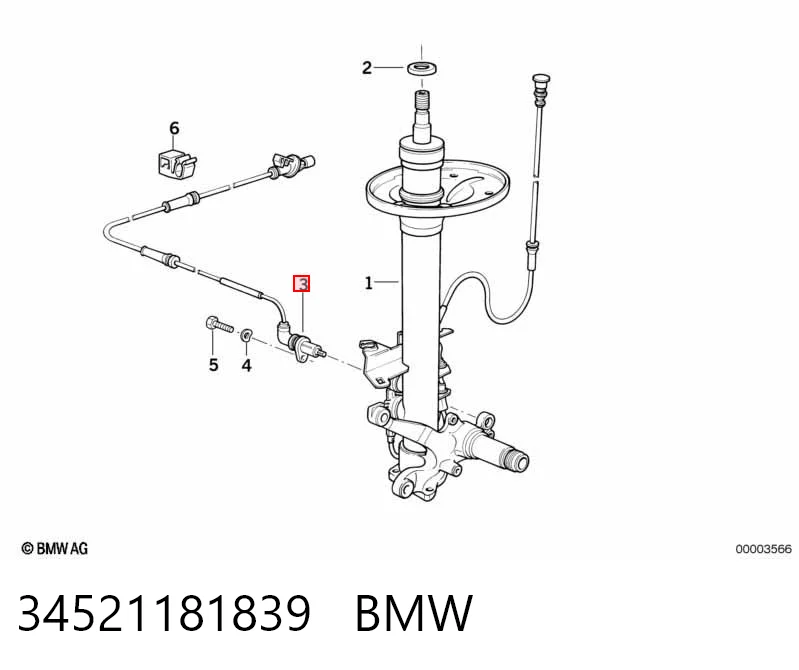 Sensor ABS de rueda delantera BMW 5 sedán (E34) (1987 - 1995) precio, desde 9,08 EUR