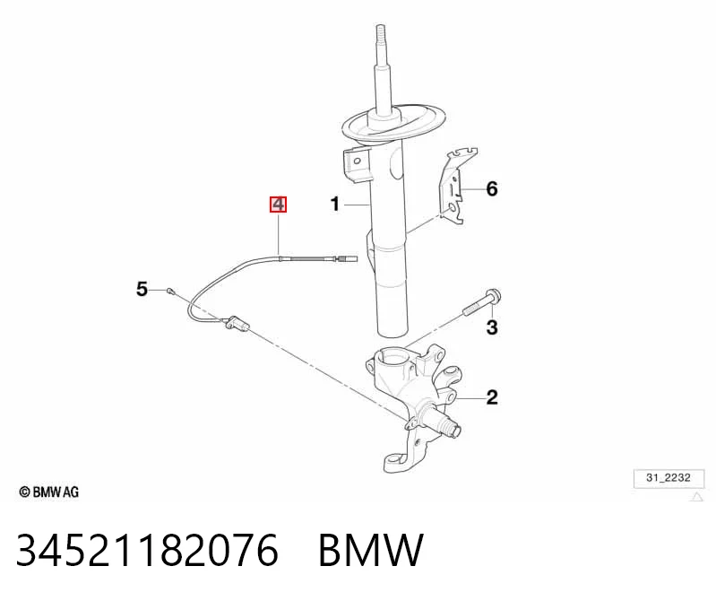 34521182076 BMW Sensor de rueda abs