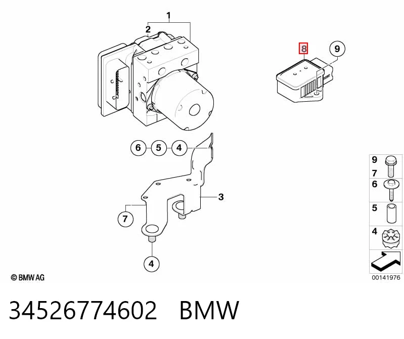 Sensor de aceleración longitudinal 0265005711 Bosch