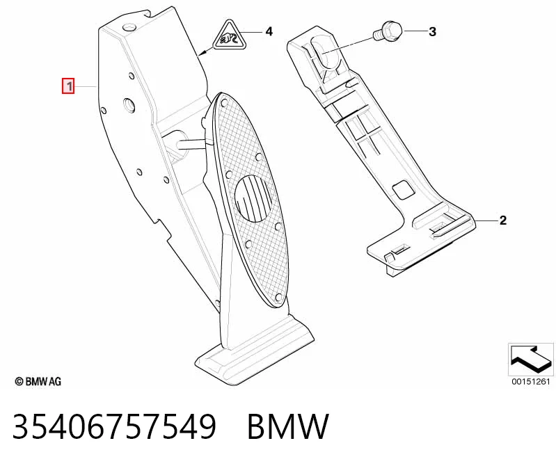 Pedal de aceleracion para Mini Cooper  R50, R53
