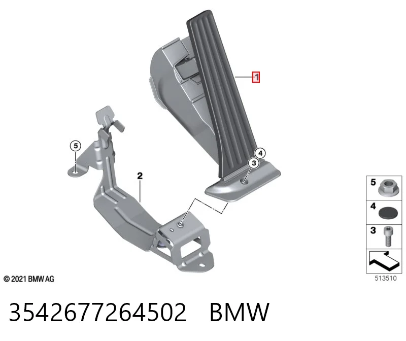  Pedal del acelerador BMW 5 