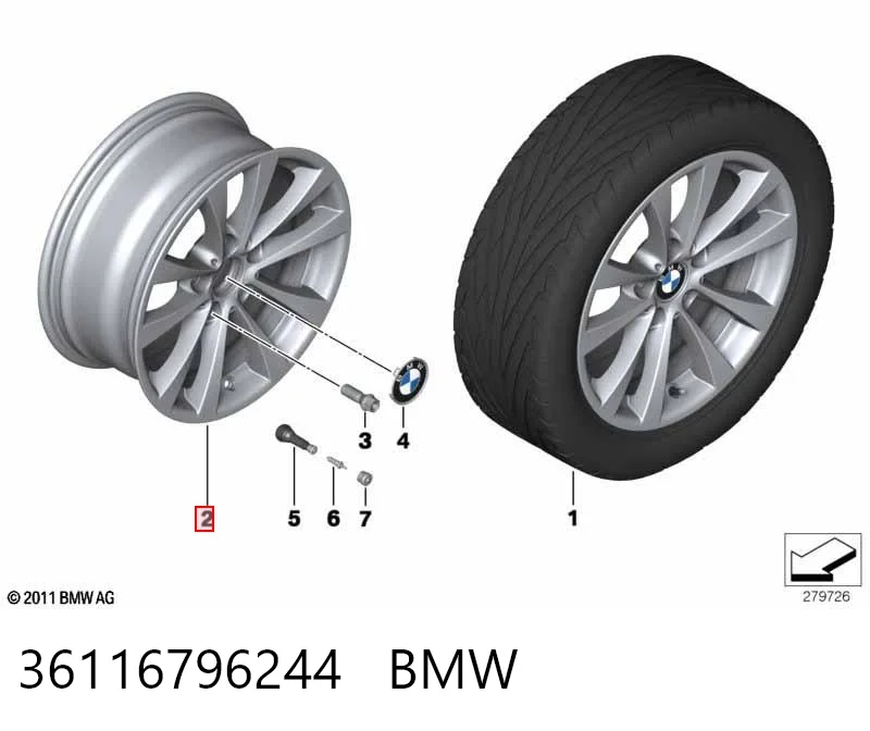 Llantas de aleación BMW 36116796244