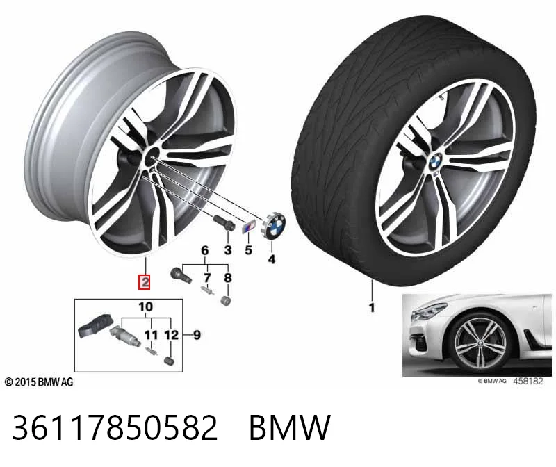 Llantas de aleación BMW 36117850582