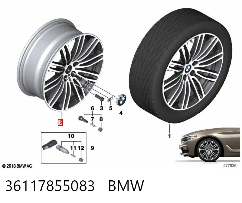 Llantas de aleación BMW 36117855083