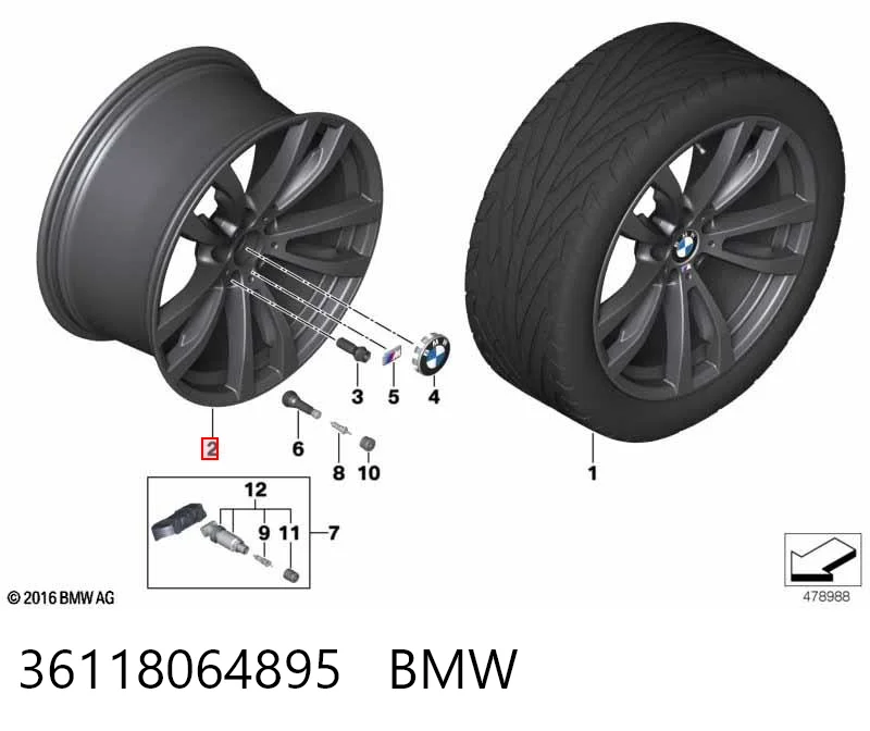Llantas de aleación BMW 36118064895