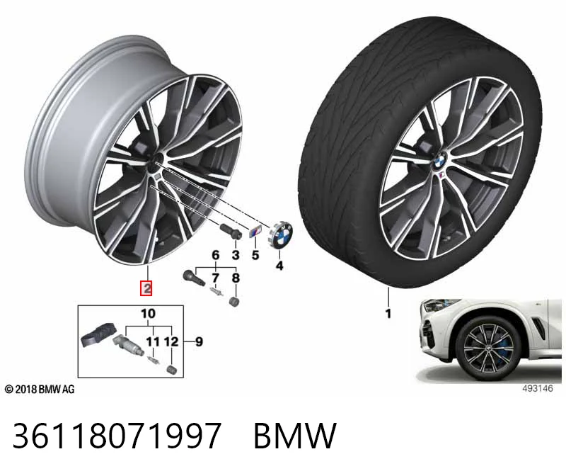 Llantas de aleación BMW 36118071997