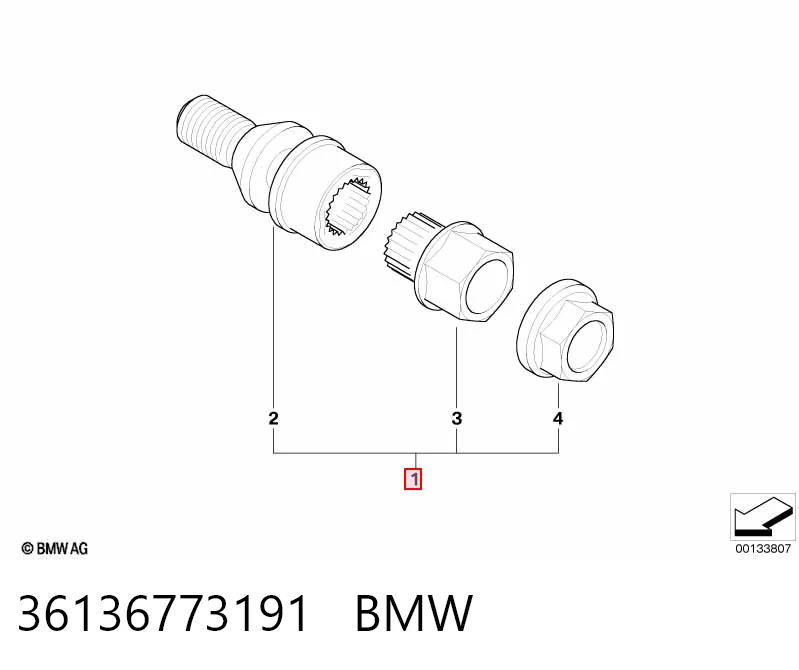  Tornillo de rueda Volvo V70 1