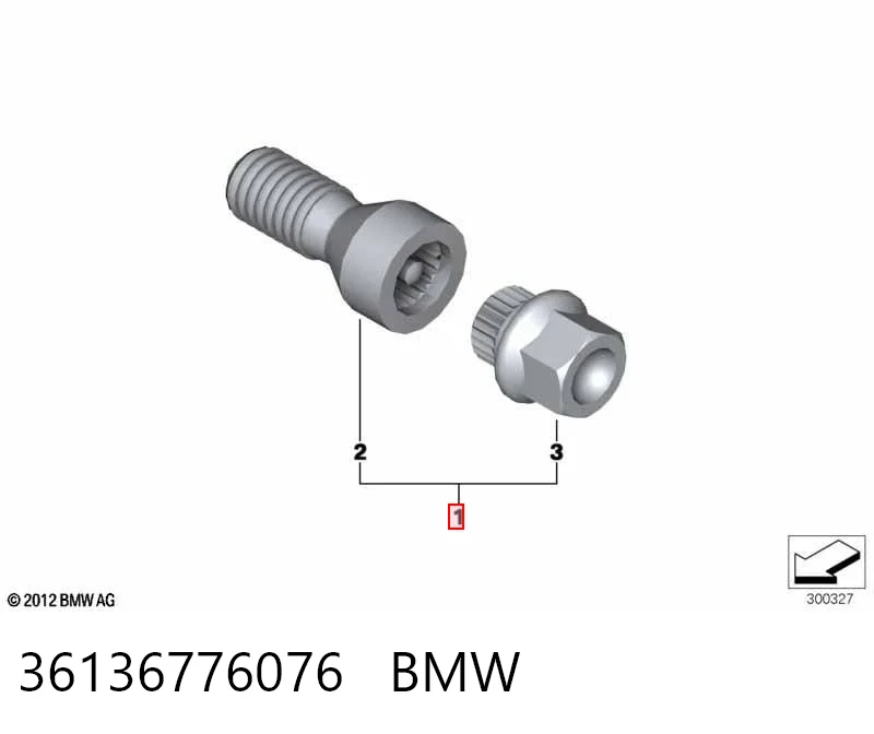36136776076 BMW Tornillos para llantas