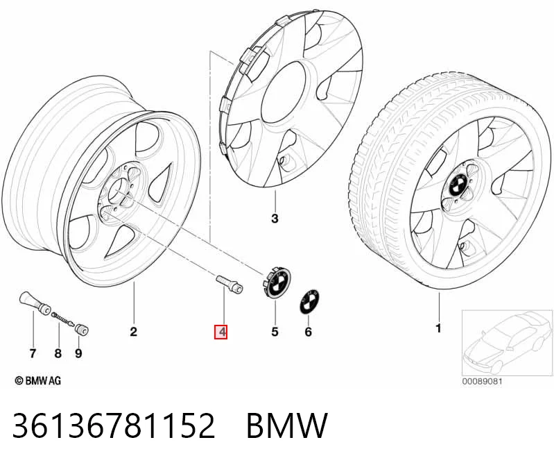 Tornillos para llantas para BMW X3  E83