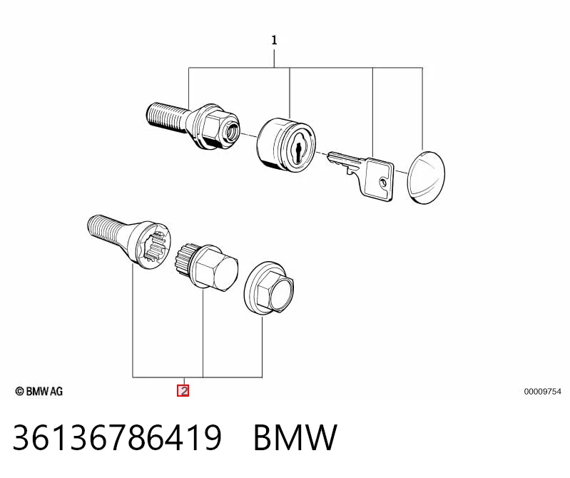 36136786419 BMW Tornillos para llantas