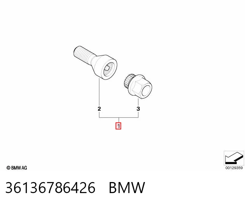 36136786426 BMW Tornillos para llantas