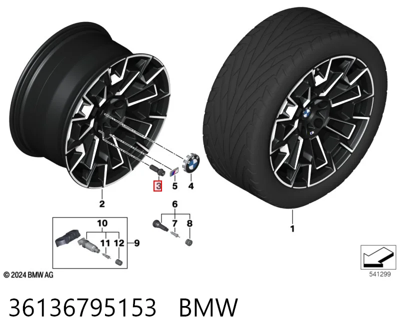 36136795153 BMW Tornillos para llantas
