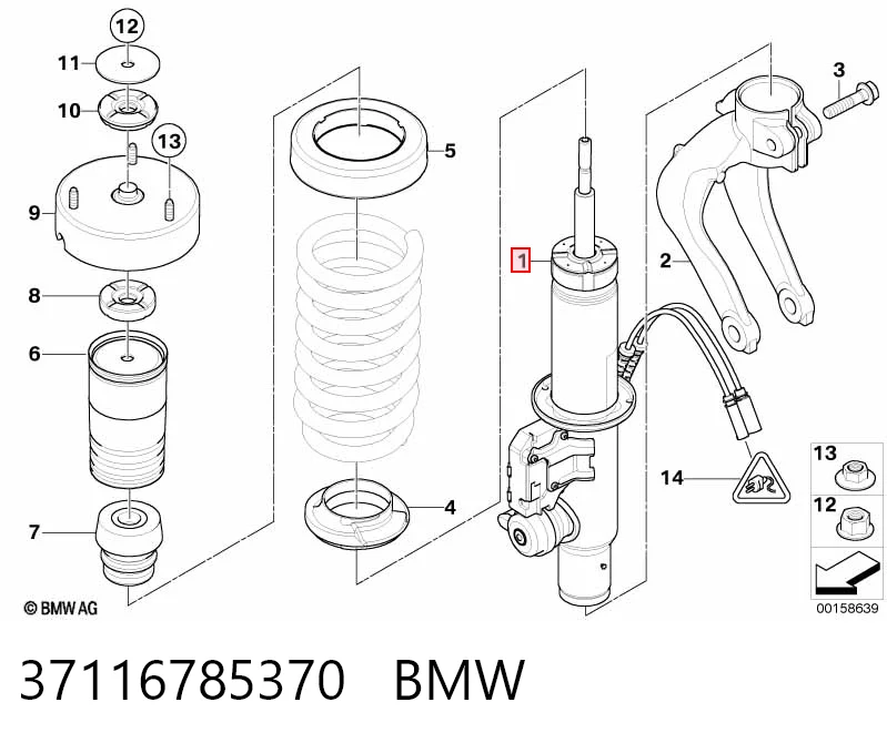 37116785370 BMW amortiguador frontal derecho