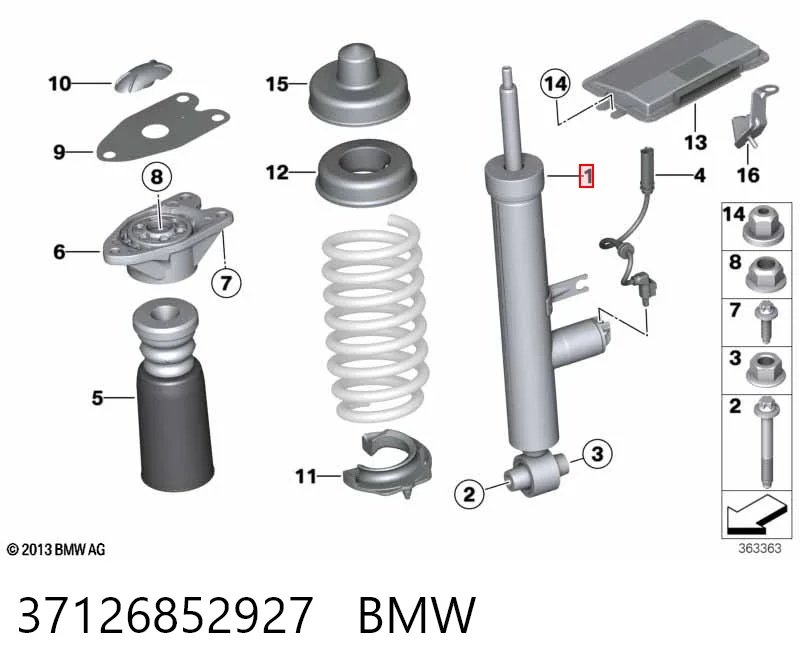 37126852927 BMW Amortiguadores posteriores