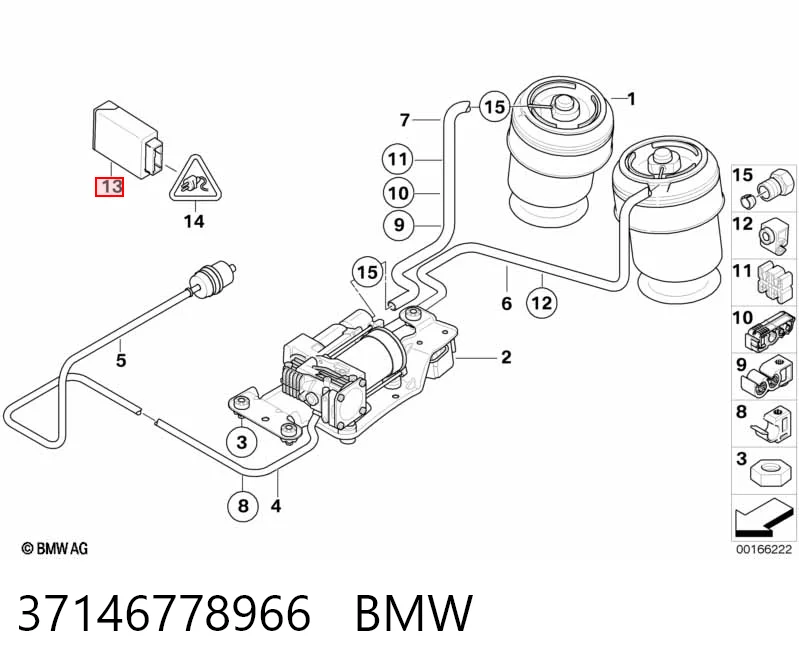 37146778966 BMW Módulo de suspensión neumática